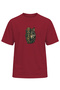 Unisex Black Wolf Göktürk Motif Printed T-Shirt – Special Design T-Shirt with Wolf Pattern and Ancient Turkish Symbol