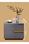 Multi-Functional Nightstand With 2 Drawer,Molden Bedside Table,Wooden Frame Storage Cabinet,Large Capacity End Table Side Table,Space-Saving Storage Stand For Bedroom Living Room - 3
