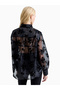Women Mika Flocked Organza Floral Long Sleeve Shirt - 3
