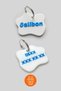 Blue Ethnic Patterned, Charm-Adorned, Name Tag, Phone Number Written, Cat Collar (Safety Click) - 2