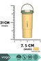 660ml New Collection Double Color Tumbler With/Without Straw Stainless Steel Thermos with Handle - 4