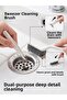 Cleaning Brush with Tweezers, Detail Cleaning Brush, Corner Cleaning Tool, Multi-Purpose - 2