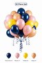 Macaron Pink Midnight Blue Balloon Set 20 Pieces Stylish Birthday Party Decoration