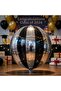 Black Silver Disco Ball Foil Balloon 55 cm Graduation Party Decoration Balloon