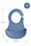 Bpa-Free 100% Silicone Baby Bib with Non-Slip Pocket, Blue - 3