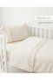 Scalloped Muslin Duvet Cover Set 100X150 cm Elastic Fitted Sheet 70X120 Baby Kids Bed Ecru White Pink - 2