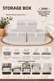 3 Pieces Multi-Purpose Storage Box Organizer with Lid Maxi 50 X 40 X 30 cm Gray - 3