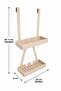 Shower Cabin Hanging Organizer Shelf – 2-Tier Bathroom Shampoo Holder Organizer, Can Be Installed Without Drilling |   Modern and Stylish Design - 3
