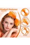 80S 90S Neon Orange Lace Crown with Bow - 2