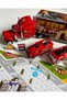 Toy Indoor Truck and Car Firefighter Set Red |   33 cm Truck |   8 cm Cars and Accessories - 3