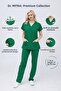 Operating Room Green Stretch Fabric Nurse Doctor Uniform Unisex Surgical Scrubs Uniform Set