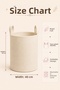 Sleepy Bear Moon Printed Toy Basket 50X40 cm Baby and Children's Room Cream Felt Organizer Basket - 3