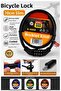 قفل دراجة أسود مشفر 70 سم نحيف قطعة واحدة K-3668 قفل دراجة من الفولاذ المطلي بالبلاستيك
