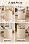 Teddy Bear Rabbit Rainbow Printed Toy Basket 50X40 cm Baby and Children's Room Cream Felt Organizer Basket - 2