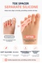 Toe Little Finger Separator Silicone, Hammer Toe Silicone, Pinky Toe Silicone 2 Pcs - 8