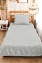 Gray Minimal Geometric Youth Room Single Pique Set-Modern 160X220 cm Quilted Bedspread