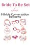 35 Pieces Gold Bride to Be Set Bachelorette Party Supplies Sash Tattoo Crown Balloon Decorations - 2