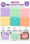 Snap File 6 Colors Pastel A4 1 Pack File Plastic Colorful Envelope File Snap File Homework Document Organizer