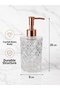 Transparent Crystal Glass Liquid Soap Dispenser - Transparent | |   Pump-Operated | |   Modern Luxury Bathroom Accessory Decorative Liquid - 2