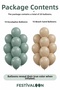 Set of 20 Eucalyptus Sea Sand Balloons 11 Inch Birthday Party Decoration - 4