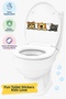 Toilet Sticker Three Cute Cats Confused, Laughing, and Confidently Amused Bathroom Sticker Set - 2