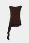 Brown Lace Detailed Lycra Blouse Tdrss26Bz00064 - 5