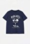 Navy Blue Fun Cocktail Printed Boyfriend Fit Plus Size T-Shirt Tbbss26Bf00076 - 4