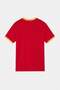Red Off Shoulder Regular Fit Stripe Detailed 100% Cotton T-Shirt Tmnss26Ts00078 - 16