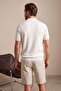 Ecru Regular/Normal Cut Special Yarn Premium Basic Knitwear Polo Neck T-Shirt Tmnss26Po00044 - 3