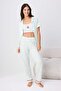Mint 3-Piece Plaid Cherry Stripe Detailed Knitted Pajama Set Thmss26Pt00062
