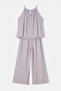 Gri Örme İp Askılı Boncuk Yaka Detaylı Bluz Geniş Paça Pantolon TDRSS26AU00088 - 8