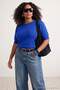 Saks Karpuz Kol İnce Mevsimlik Crop Triko Kazak TBBAW27AN00038 - 3