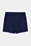 Cobalt Blue Elastic Waist Woven Shorts & Bermuda Twoss26Sr00308 - 7