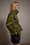 Haki Bel Bağlamalı Dik Yaka Oversize Midi Trençkot TWOAW27TR00026