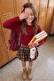 Burgundy 100% Cotton Girls' Plain/Basic Crew Neck Knitted School T-Shirt Tkdaw27Ts00002 - 2