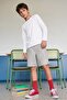 Ecru 100% Cotton Boys' Plain/Basic Crew Neck Knitted School T-Shirt Tkdaw27Ts00010 - 2