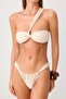 Beige Strapless Covered Tunnel Regular Waist Regular Bikini Set Tbess26Bt00042 - 3