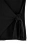 Anthracite Body-Fitting Double-Breasted Tie-Detail Modal Piece Knitted Plus Size Blouse Tbbss26Af00178 - 5