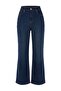 Koyu Mavi Orta Esnek Yüksek Bel Flare Jeans TWOAW27JE00044 - 4