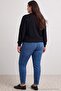 Blue High Waist Stretch Skinny Denim Plus Size Jeans Tbbaw26Cj00006 - 4