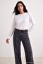 Beyaz-Beyaz 2'li Paket %100 Süprem Oversize/Geniş Kesim Örme T-Shirt TWOAW25TS00004