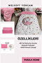 Welsoft Fluffy Double-Sided White Girl Sitting on the Moon Patterned Single Duvet Sleeping Set - 2