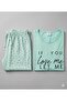 Women's Single Jersey Long Sleeve Thin Pajama Set Suitable for Spring and Summer