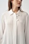White-Epaulet Detail Shirt - 5