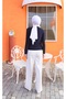 Sandy Bluz with Shoulder and Waist Tie Detail - 5