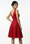 Women's Double Breasted Collar Lined Flared Glitter Short Dress - 4