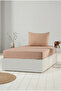 Tekstilla Pink Elastic Fitted Brown Color Single Bed Sheet Set with Pillowcase