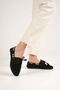 Women's Black Beaded Casual Suede Shoes Tr27Ms07A