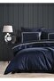 Nüans Cotton Satin Double Duvet Cover Set - Navy Blue - 2