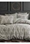 Cotton Satin Jacquard Double Duvet Cover Set - Carolina Khaki